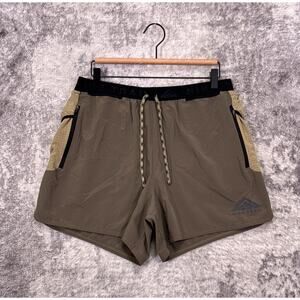 Nike Shorts XL Mens Second Sunrise Trail Running Green 5"